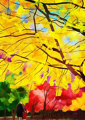 주간 PSD 나무 식물 커플 계절 여자 남자 단풍 낙엽 데이트 일러스트 단풍나무 사람 풍경 성인 야외 두명 가을 은행나무 성인만 국내일러스트 자연요소 잎 관계 파일형식