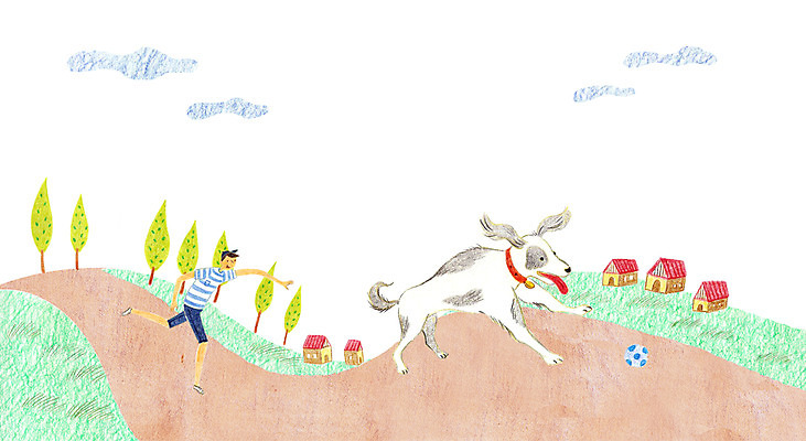 주간 PSD 나무 식물 남자 길 어린이 일러스트 공 주택 한명 사람 야외 반려동물 산책 강아지 공놀이 남자만 남자한명만 어린이만 소년만 소년한명만 국내일러스트 자연요소 동물 1 놀이 휴식 건물 개 파일형식