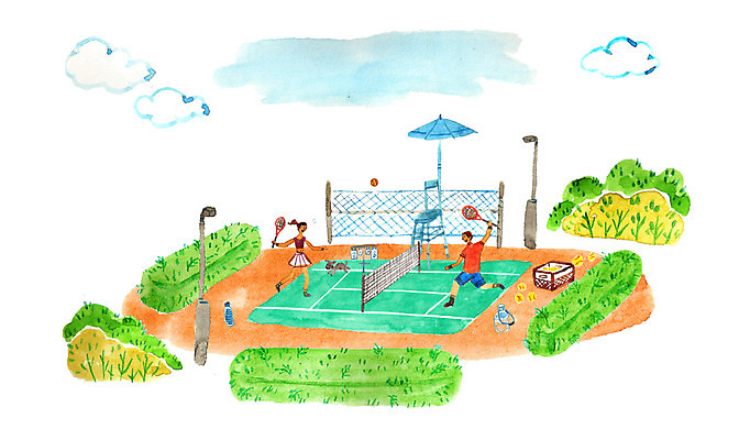 주간 PSD 커플 여자 남자 여유 데이트 일러스트 사랑 사람 성인 야외 두명 운동 다정 테니스 테니스장 순수 설레임 성인만 국내일러스트 자연요소 감정 컨셉 스포츠시설 관계 건강 구기 파일형식