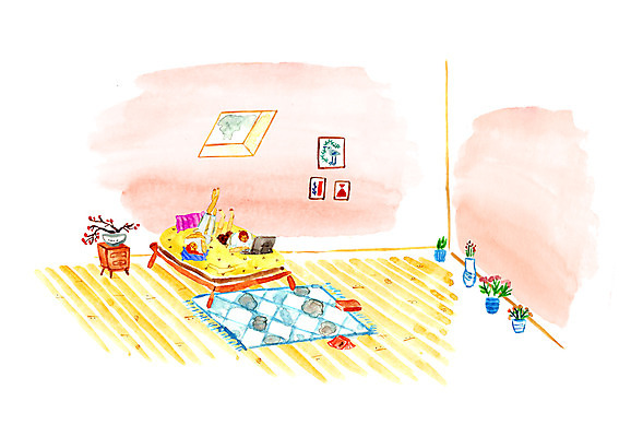 PSD 식물 커플 여자 남자 화분 여유 액자 일러스트 집안 휴식 실내 사랑 사람 성인 두명 노트북 눕기 다정 침대 순수 설레임 성인만 국내일러스트 감정 가구 컨셉 관계 모션 내부 전자제품 파일형식