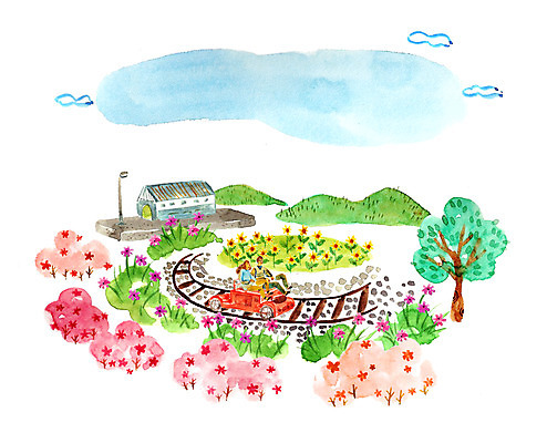 주간 PSD 나무 식물 커플 여자 남자 꽃 여유 데이트 일러스트 산 사랑 사람 성인 야외 두명 다정 기찻길 순수 설레임 레일바이크 성인만 국내일러스트 자연요소 감정 컨셉 관계 바이크 파일형식