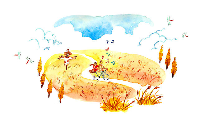 주간 PSD 커플 계절 여자 남자 여유 데이트 일러스트 사랑 사람 성인 야외 두명 자전거 다정 가을 잠자리 순수 허수아비 설레임 갈대숲 성인만 국내일러스트 자연요소 감정 곤충 컨셉 농업 관계 바이크 숲 파일형식 갈대_식물