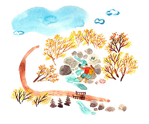 주간 PSD 식물 커플 여자 남자 꽃 여유 데이트 일러스트 사랑 사람 성인 야외 두명 다정 개울 순수 설레임 산수유 성인만 국내일러스트 자연요소 감정 컨셉 관계 강 파일형식