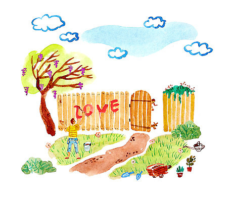 주간 PSD 나무 식물 커플 여자 남자 여유 데이트 일러스트 사랑 사람 성인 야외 두명 담장 다정 페인트 물뿌리개 삽 순수 화단 설레임 성인만 국내일러스트 자연요소 감정 컨셉 관계 파일형식