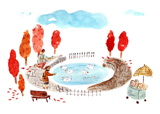 주간 PSD 나무 커플 공원 여자 남자 호수 여유 벤치 데이트 일러스트 사랑 사람 성인 야외 두명 다정 먹이 순수 설레임 가판대 오리떼 성인만 국내일러스트 자연요소 식물 공공시설 감정 컨셉 의자 관계 오리 파일형식