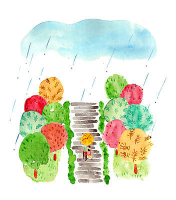 주간 PSD 나무 식물 커플 여자 남자 여유 데이트 일러스트 우산 사랑 사람 성인 야외 두명 계단 다정 비 순수 설레임 성인만 국내일러스트 자연요소 감정 컨셉 관계 날씨 파일형식