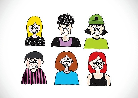 EPS 해외이미지 캐릭터 행복 감정 얼굴 일러스트 웃음 외침 분노 표현 입 무서움 만화 스케치 집중 그림 코믹 공격적 배려 비명 캐리커처 혼란 해외202004 해외일러스트 일러캐릭터 컨셉 표정 미술 신체부위 소리 파일형식 벡터 이미지허브