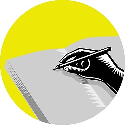 EPS 해외이미지 손 종이 일러스트 그래픽 책 연필 펜 공책 기록 원형 잡지 인쇄 작가 입장 복고 판화 고립 목판화 해외202004 해외일러스트 도형 직업 문구용품 학용품 미술 신체부위 간행물 필기구 파일형식 벡터 문화예술 사람 오브젝트 이미지허브