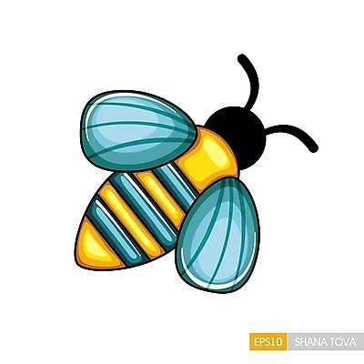 EPS 해외이미지 동물 전통 종교 일러스트 휴가 디저트 빨간색 축하 벌 연도 꿀 유대인 유태교 해외202004 해외일러스트 음식 컬러 곤충 컨셉 파일형식 벡터 이미지허브