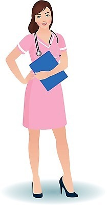 EPS 해외이미지 백인 직업 분홍색 유니폼 일러스트 청진기 노동자 병원 서기 미소 약 건강관리 간호사 의사 도움 가득함 길이 소아과의사 해외202004 해외일러스트 서양인 옷 컬러 컨셉 의학 의료기기 모션 표정 건강 관리 의료진 파일형식 벡터 이미지허브