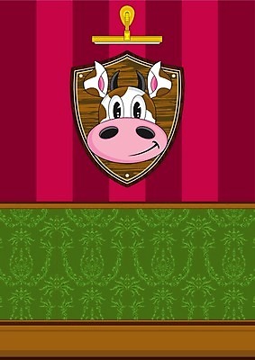 EPS 해외이미지 동물 얼굴 일러스트 농장 머리 가축 소 명패 해외202004 해외일러스트 농업 포유류 신체부위 파일형식 벡터 이미지허브