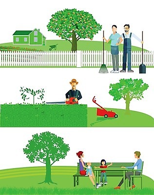 EPS 해외이미지 식물 편집 여자 남자 꽃 일러스트 잔디 울타리 정원 카트 수확 공구 개화 자르기 삽 에코 원예 유지 갈퀴 생태학 원예사 톱질 파종 해외202004 해외일러스트 직업 교육 농업 모션 사람 취미 담장 환경 농사 도구 파일형식 벡터 이미지허브