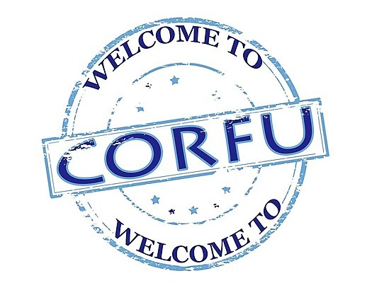 EPS 해외이미지 별 컨셉 일러스트 텍스트 잉크 파란색 만남 원형 심볼 사인 환영 고무 직사각형 우표 발견 그런지 코르푸 해외202004 해외일러스트 자연요소 도형 컬러 그리스 파일형식 벡터 이미지허브