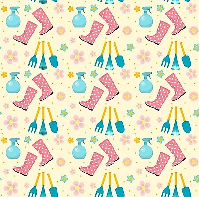 EPS 해외이미지 식물 디자인 꽃 화분 백그라운드 패턴 일러스트 장화 그래픽 장식 물 컬러풀 정원 도구 공구 플랫 삽 원예 분무기 해외202004 해외일러스트 자연요소 컬러 신발 무늬 취미 파일형식 벡터 이미지허브