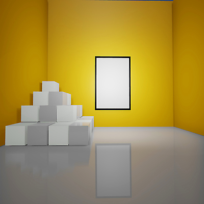 포토 JPG 해외이미지 템플릿 포스터 벽 액자 실내 액자틀 사람없음 내부 3D 방 목업 해외202004 해외포토 틀 디지털합성 파일형식 이미지허브