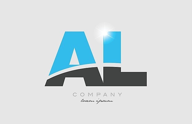 EPS 해외이미지 모양 템플릿 디자인 알파벳 백그라운드 일러스트 회사 비즈니스 파란색 반짝임 회색 편지 심볼 신분 A L 엘리먼트 활자 해외202004 해외일러스트 영어 컬러 모션 활자판 파일형식 벡터 이미지허브