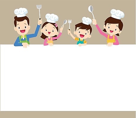 EPS 해외이미지 여자 남자 어린이 일러스트 가족 함께함 요리 소년 여러명 성인 요리교실 요리수업 해외202004 해외일러스트 다수 컨셉 관계 수업 사람 파일형식 벡터 이미지허브