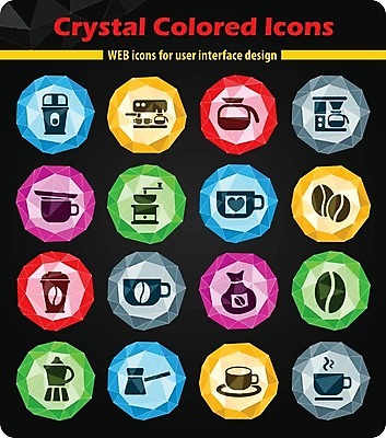 EPS 해외이미지 커피 음료 일러스트 유리 컵 원두 하트 크리스탈 보석 컵받침 심볼 다이아몬드 카푸치노 작살 카페인 해외202004 해외일러스트 모양 식기 재질 광석 받침대 파일형식 벡터 이미지허브