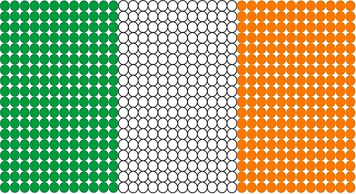 EPS 해외이미지 디자인 배너 유럽 백그라운드 오렌지 일러스트 추상 그래픽 초록색 흰색 깃발 점 원형 심볼 사인 아일랜드 애국심 고립 전국 해외202004 해외일러스트 도형 나라 컬러 무늬 과일 파일형식 벡터 이미지허브