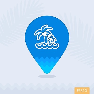 EPS 해외이미지 나무 모래 바다 섬 여행 지도 일러스트 휴가 손바닥 물 여름 태양 위치 코코넛 네비게이션 충고 파라다이스 해외202004 해외일러스트 자연요소 식물 손 계절 과일 파일형식 벡터 이미지허브