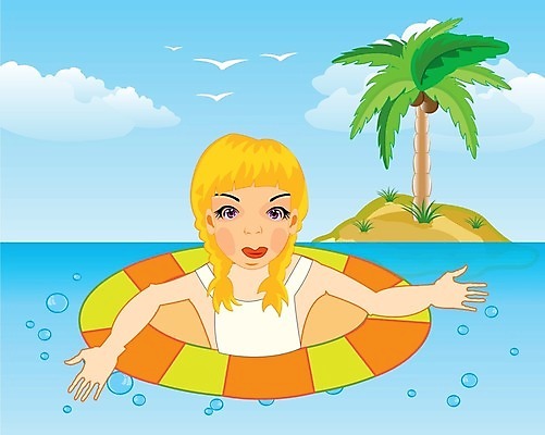 EPS 해외이미지 구름 어린이 바다 섬 일러스트 휴식 손바닥 풍경 물 거품 원형 휴양지 돛 파라다이스 해외202004 해외일러스트 자연요소 도형 손 컨셉 사람 장소 파일형식 벡터 이미지허브