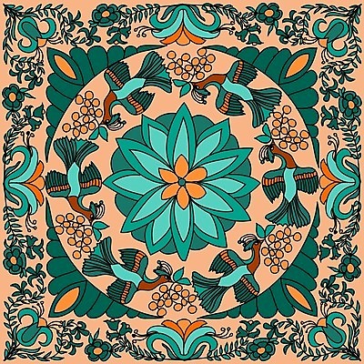 EPS 해외이미지 모양 디자인 꽃 백그라운드 꽃무늬 패턴 오렌지 일러스트 벽지 조류 추상 미술 그래픽 장식 초록색 컬러풀 나뭇가지 그리기 질감 대칭 해외202004 해외일러스트 나무 식물 동물 컬러 무늬 과일 모션 문화예술 파일형식 벡터 이미지허브