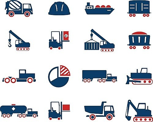 EPS 해외이미지 일러스트 건설업 사람없음 중장비 안전모 컨테이너 화물선 포크레인 불도저 원그래프 지게차 덤프트럭 탱크로리 해외202004 해외일러스트 산업 배_교통 그래프 트럭 화물차 산업장비 헬멧 안전장비 파일형식 벡터 이미지허브