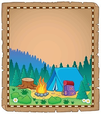 EPS 해외이미지 나무 일러스트 배낭 텐트 사람없음 모닥불 캠핑장 해외일러스트 식물 가방 불 캠핑도구 캠핑 파일형식 벡터 이미지허브