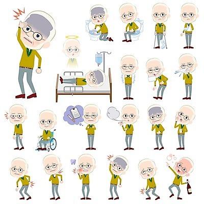 EPS 해외이미지 할아버지 남자 일러스트 스트레스 담배 건강 가면 추위 마시기 흰색 죽음 알코올 만취 휠체어 마약 변기통 재채기 해외202004 해외일러스트 노년 컬러 모션 사람 술취함 파일형식 벡터 성인 이미지허브