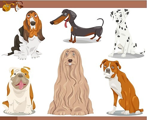 EPS 해외이미지 클립아트 동물 캐릭터 행복 일러스트 미소 반려동물 세트 점 그룹 유머 개 강아지 만화 닥스훈트 수집 전시회 그림 불독 송곳니 기르기 달마시안 마스코트 유래 해외202004 해외일러스트 일러캐릭터 감정 포유류 표정 전시 치아 돌봄 파일형식 벡터 이미지허브