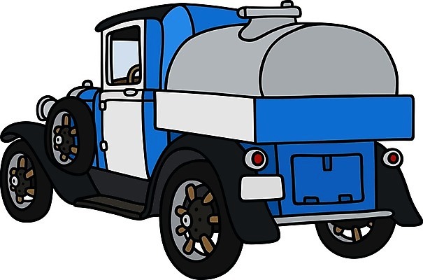 EPS 해외이미지 일러스트 자동차 사람없음 파란색 빈티지 클래식 복고 연료 클래식카 탱크로리 해외202004 해외일러스트 육상교통 컬러 컨셉 승용차 화물차 파일형식 벡터 이미지허브