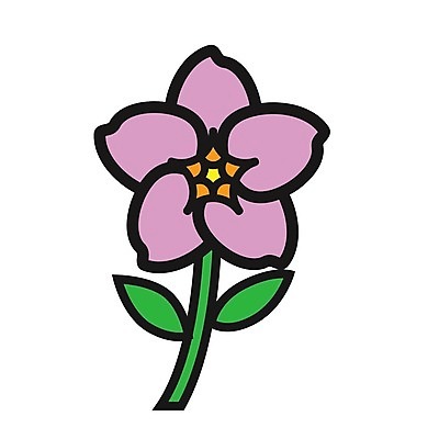 EPS 해외이미지 식물 꽃잎 꽃 일러스트 자연 플랫 만화 심플 해외202004 해외일러스트 생태계 파일형식 벡터 이미지허브