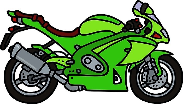 EPS 해외이미지 일러스트 사람없음 초록색 오토바이 해외202004 해외일러스트 컬러 바이크 파일형식 벡터 이미지허브