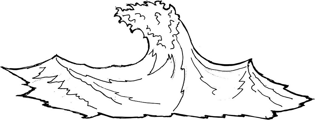 EPS 해외이미지 손 디자인 파도 바다 일러스트 자연 물 힘 만화 스케치 손그림 폭풍우 해외202004 해외일러스트 자연요소 미술 신체부위 비_날씨 자연재해 생태계 파일형식 벡터 이미지허브