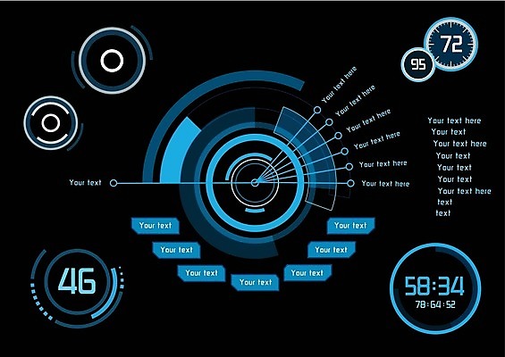 EPS 해외이미지 모델 디자인 선 과학 컨셉 일러스트 벽지 추상 미래 그래픽 파란색 컴퓨터 세트 우주 디지털 스크린 검은색 인포그래픽 터치 판넬 원형 수집 사이버 분석 전자 시스템 계기판 엘리먼트 인터페이스 제어 가상 스타일 사용자 해외202004 해외일러스트 도형 컬러 무늬 전자제품 파일형식 벡터 이미지허브