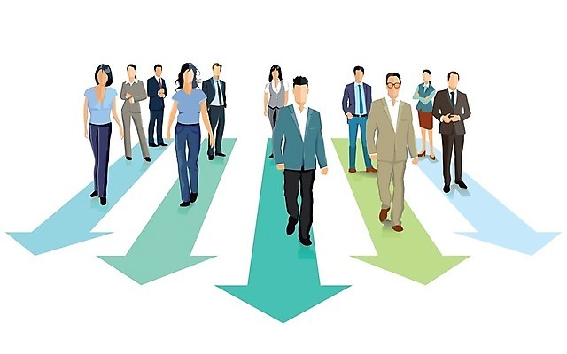 EPS 해외이미지 길 선 컨셉 일러스트 비즈니스 성공 미래 협력 화살 아이디어 사람 금융 힘 경쟁 성장 업무 비즈니스맨 계획 경영 해외202004 해외일러스트 남자 경제 작업 직장인 파일형식 벡터 이미지허브