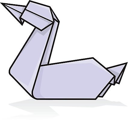 EPS 해외이미지 클립아트 종이 일러스트 조류 오리 부리 종이접기 접기 해외202004 해외일러스트 동물 모션 파일형식 벡터 이미지허브