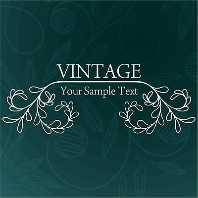 EPS 해외이미지 백그라운드 잎 라인일러스트 일러스트 타이포그라피 사람없음 빈티지 청록색 잎줄기 해외202004 해외일러스트 식물 문자 줄기 컬러 컨셉 파일형식 벡터 이미지허브