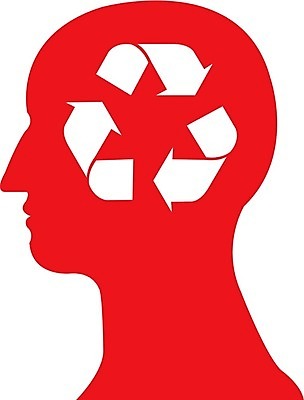 EPS 해외이미지 남자 실루엣 생각 일러스트 화살 사람 초록색 머리 환경 재활용 마음 원형 보호 심볼 지능 해외202004 해외일러스트 도형 컬러 컨셉 촬영기법 신체부위 친환경 파일형식 벡터 이미지허브