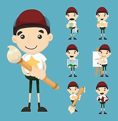 EPS 해외이미지 캐릭터 디자인 남자 행복 감정 어린이 포즈 일러스트 통신 추상 아이디어 미술 서기 미소 사람 소년 성인 세트 페인트 인포그래픽 붓 그리기 만화 사인 뇌 페인트붓 고립 지능 많음 해외202004 해외일러스트 일러캐릭터 컨셉 무늬 모션 문화예술 표정 파일형식 벡터 이미지허브