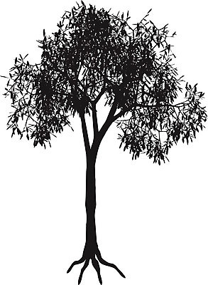 EPS 해외이미지 나무 실루엣 백그라운드 일러스트 자연 검은색 흰색 해외202004 해외일러스트 식물 컬러 촬영기법 생태계 파일형식 벡터 이미지허브