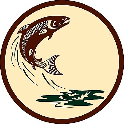 EPS 해외이미지 야생동물 일러스트 어류 그래픽 물 점프 원형 복고 연어 고립 송어 해외202004 해외일러스트 자연요소 도형 동물 모션 수중동물 파일형식 벡터 이미지허브