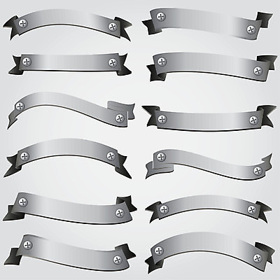 EPS 해외이미지 리본 스티커 일러스트 사람없음 세트 라벨 공백 회색 나사 해외202004 해외일러스트 컬러 프레임 공구 파일형식 벡터 이미지허브