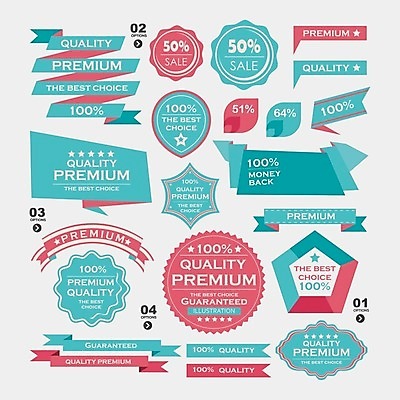 EPS 해외이미지 분홍색 스티커 일러스트 사람없음 세트 라벨 세일 민트색 해외202004 해외일러스트 컬러 프레임 파일형식 벡터 이미지허브