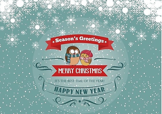 EPS 해외이미지 디자인 리본 백그라운드 크리스마스 두마리 일러스트 조류 타이포그라피 사람없음 축하 민트색 레터링 해외202004 해외일러스트 동물 문자 기념일 컬러 컨셉 2 파일형식 벡터 이미지허브