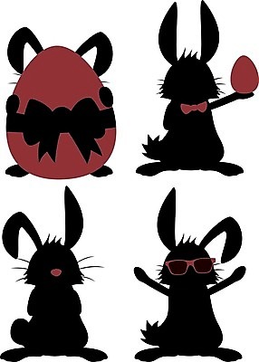 EPS 해외이미지 동물 실루엣 리본 일러스트 포유류 휴가 부활절 선물 서기 빨간색 검은색 봄 축하 토끼 시원함 만화 부활절계란 해외202004 해외일러스트 계절 기념일 컬러 컨셉 모션 촬영기법 반려동물 계란 파일형식 벡터 이미지허브