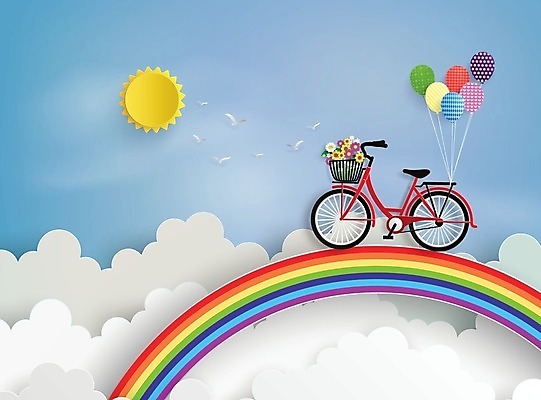 EPS 해외이미지 꽃 포스터 스포츠 여행 무지개 잎 일러스트 장식 태양 바구니 자전거 운전 수확 바퀴 클래식 승차 복고 순환 페달 스타일 해외202004 해외일러스트 자연요소 식물 컨셉 농업 모션 바이크 파일형식 벡터 이미지허브