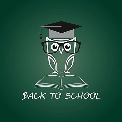 EPS 해외이미지 교육 안경 일러스트 졸업 사람없음 책 초록색 부엉이 해외202004 해외일러스트 잡화 컬러 조류 파일형식 벡터 이미지허브