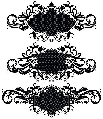 EPS 해외이미지 모양 디자인 잎 꽃무늬 곡선 일러스트 추상 프레임 미술 장식 세트 라벨 검은색 흰색 화려 중세 복고 방패 해외202004 해외일러스트 식물 꽃 선 컬러 컨셉 무늬 문화예술 역사 파일형식 벡터 이미지허브