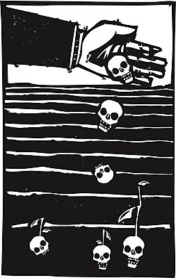 EPS 해외이미지 밭 일러스트 씨앗 금융 농장 새싹 수확 죽음 독약 묘사 군용 싸움 전쟁 신화 욕심 모종 목판화 부정부패 심기 파종 해골모형 해외202004 해외일러스트 식물 농업 모션 군대 경제 모형 농사 파일형식 벡터 이미지허브